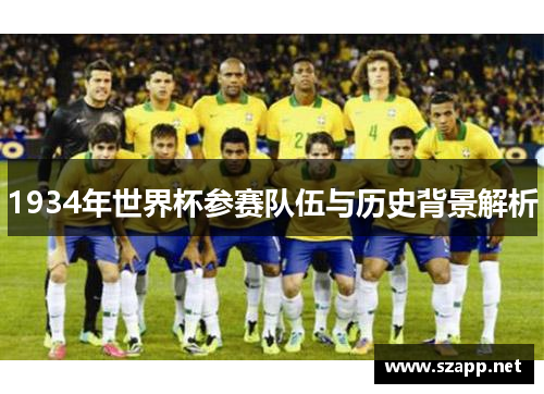 1934年世界杯参赛队伍与历史背景解析