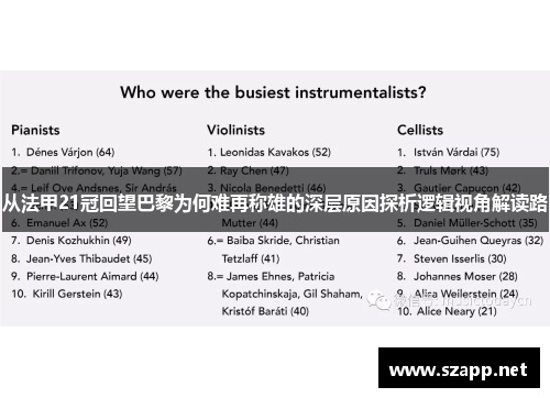 从法甲21冠回望巴黎为何难再称雄的深层原因探析逻辑视角解读路 从法甲21冠回望巴黎为何难再称雄的深层原因探析逻辑视角解读路